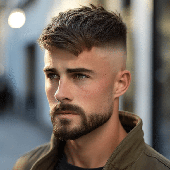 Burst Fade with Kinky Fringe