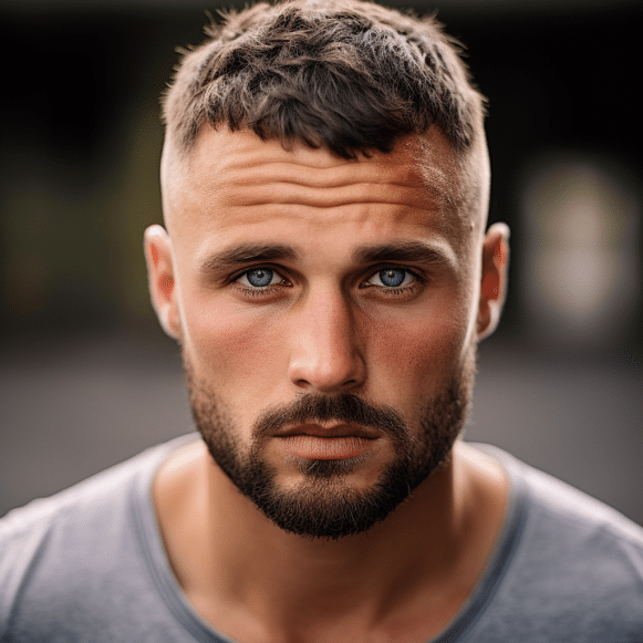 Crew Cut with Frontal Textured Bangs