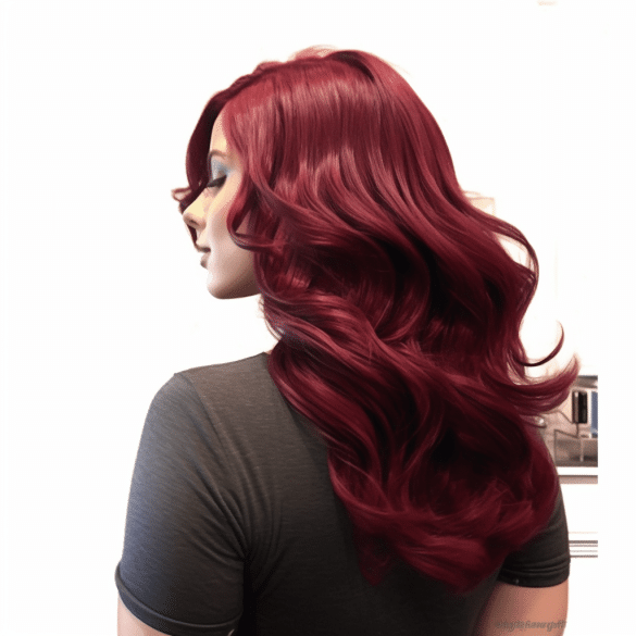 Deep Burgundy Butterfly Waves