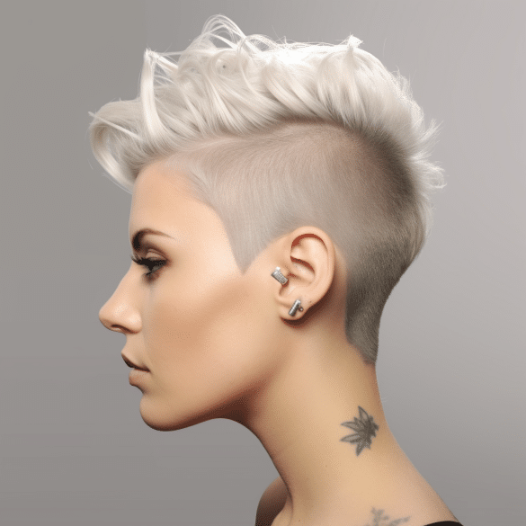 Platinum Butterfly Cut with Undercut