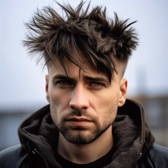 Spiky Hair with Jagged Bangs